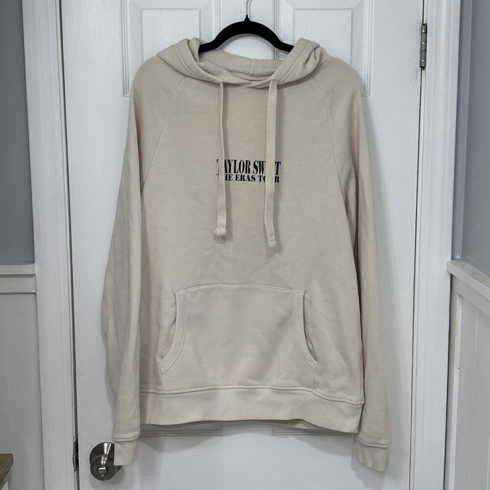 Taylor Swift The Eras Tour Hoodie Cream W/ Colored Taylor Size Large Sweatshirt - Picture 3 of 11